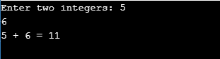 c++ program to add two numbers