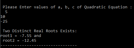 quadratic equation