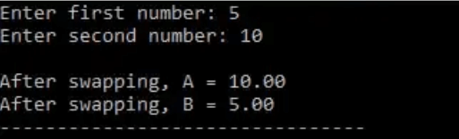 swapping of two numbers 1