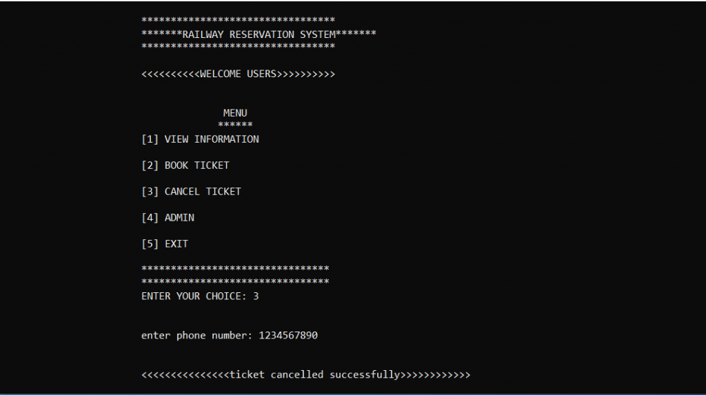 railway reservation system project in c++ language with source code