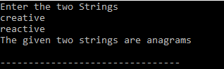 anagram program in c