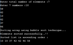 Bubble Sort Program in C++ - [Algorithm with Explanation]
