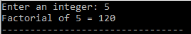 factorial of given number