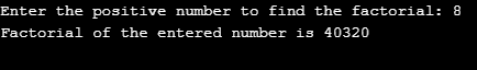 factorial program in c++ using recursion