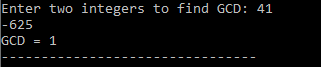 program of gcd in c