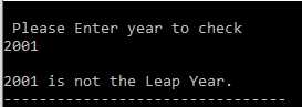leap year program using nested if