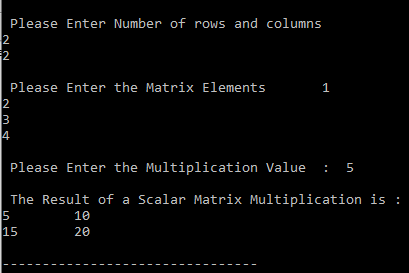 scalar matrix