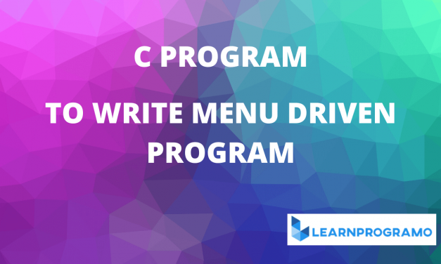 C Programs - LearnProgramo