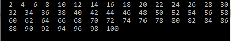 even and odd upto 100