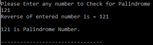 Palindrome Program in C | Palindrome String Program in C