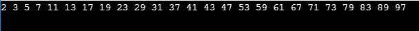 prime number from 1 to 100