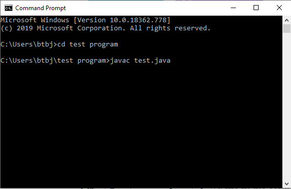 how to run java program in cmd using notepad