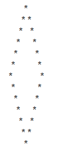 star pattern in java