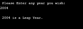leap year program in java
