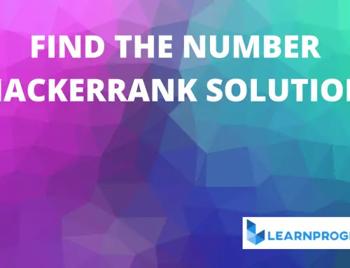 Find the Number Hackerrank Solution With Explanation