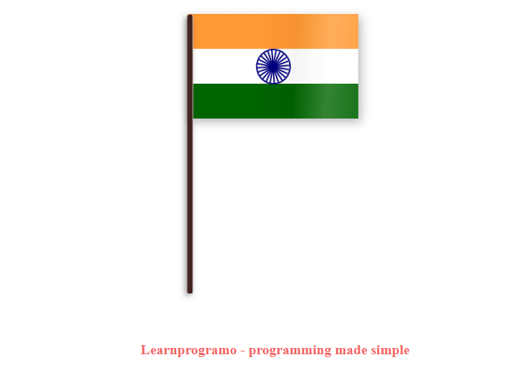 html code for indian flag
