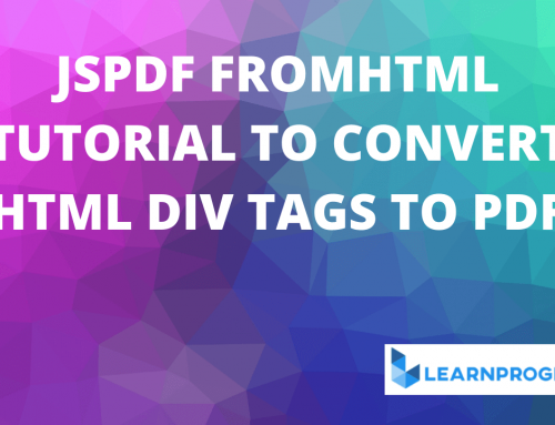 jsPDF fromHTML() Tutorial to Convert HTML Div Paragraphs to PDF in Js